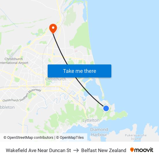 Wakefield Ave Near Duncan St to Belfast New Zealand map