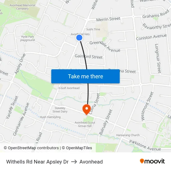 Withells Rd Near Apsley Dr to Avonhead map