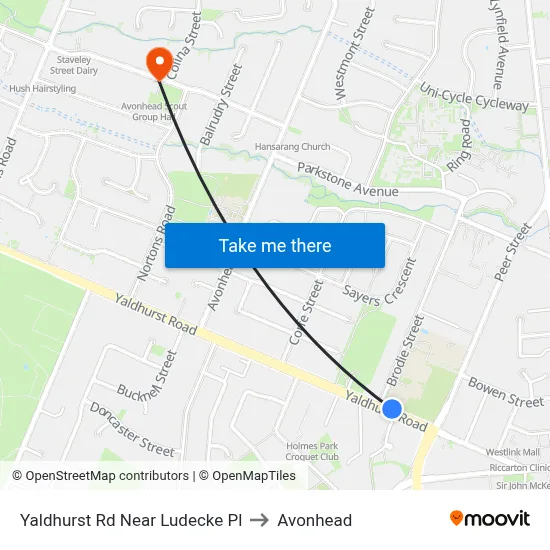 Yaldhurst Rd Near Ludecke Pl to Avonhead map
