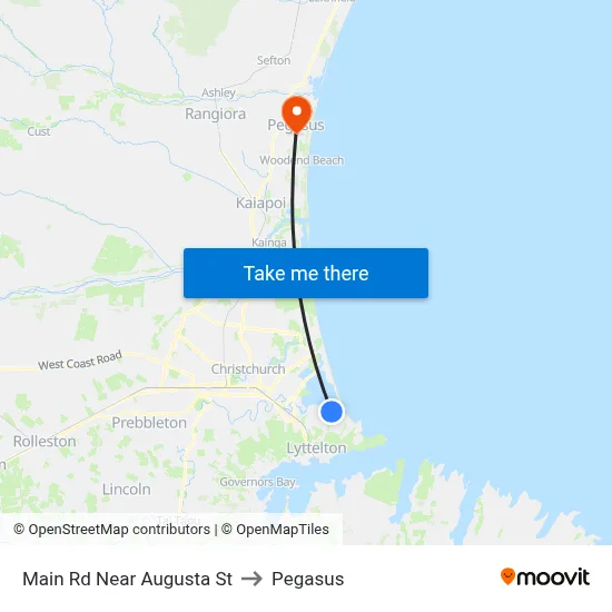 Main Rd Near Augusta St to Pegasus map