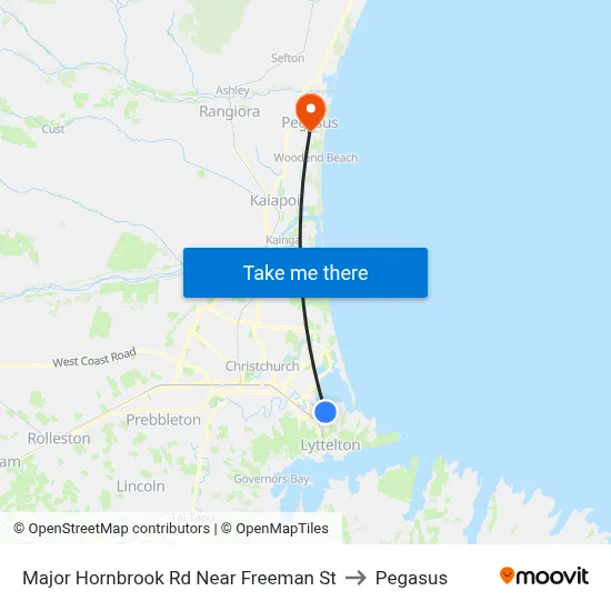 Major Hornbrook Rd Near Freeman St to Pegasus map