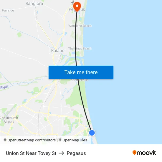 Union St Near Tovey St to Pegasus map