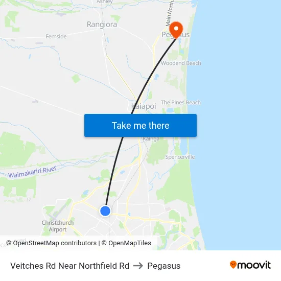 Veitches Rd Near Northfield Rd to Pegasus map