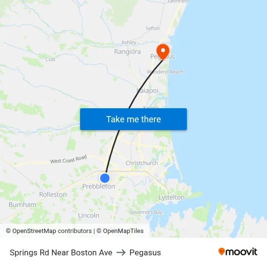 Springs Rd Near Boston Ave to Pegasus map