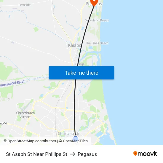 St Asaph St Near Phillips St to Pegasus map