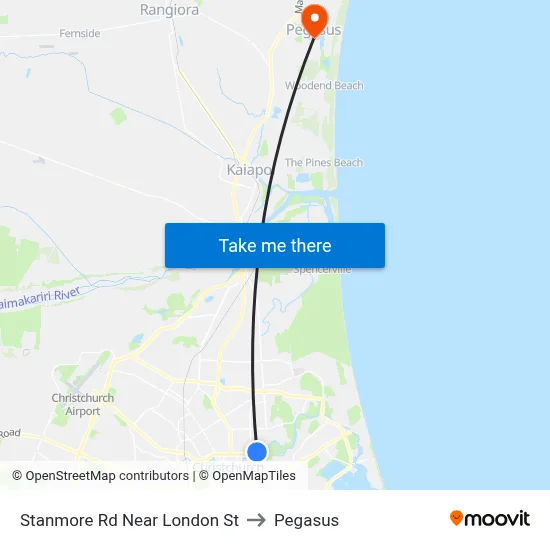 Stanmore Rd Near London St to Pegasus map
