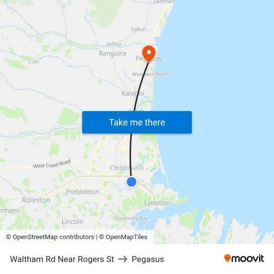 Waltham Rd Near Rogers St to Pegasus map
