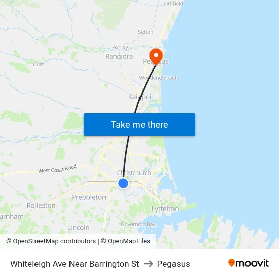 Whiteleigh Ave Near Barrington St to Pegasus map