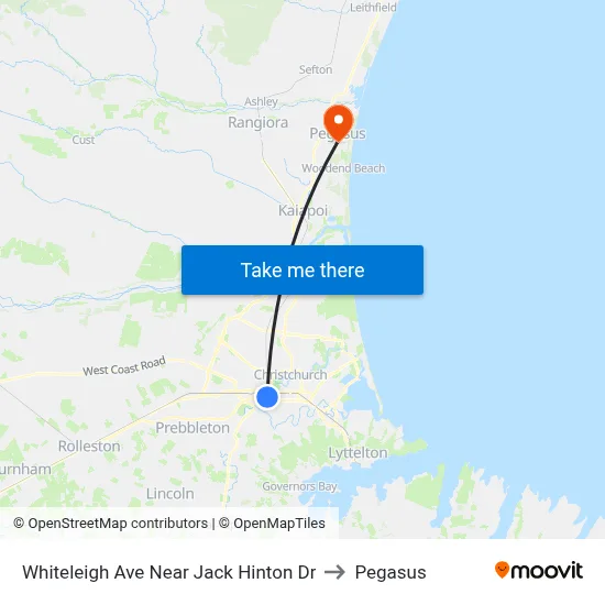 Whiteleigh Ave Near Jack Hinton Dr to Pegasus map