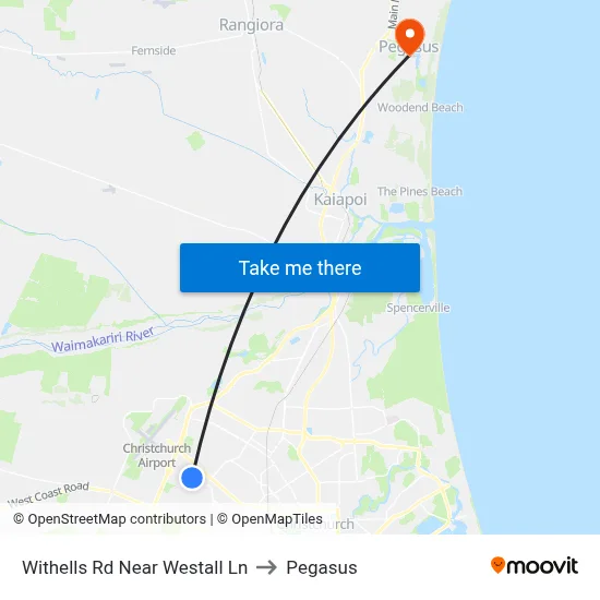 Withells Rd Near Westall Ln to Pegasus map