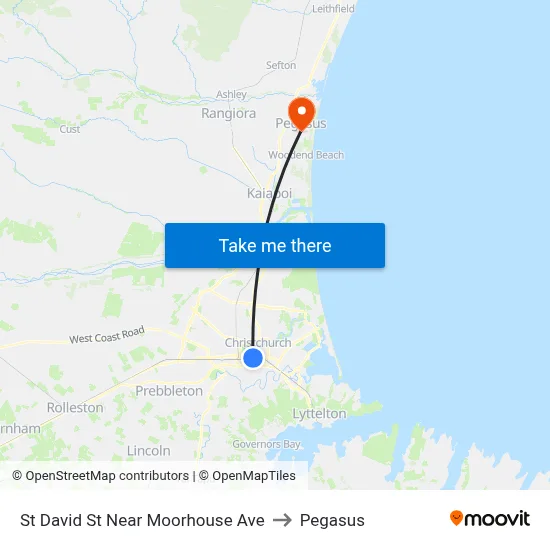St David St Near Moorhouse Ave to Pegasus map