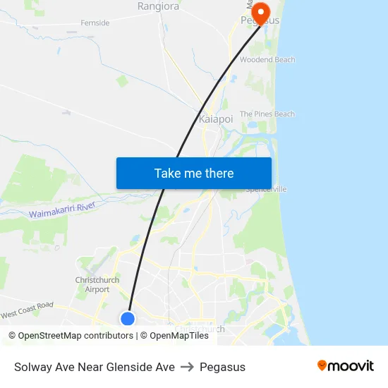 Solway Ave Near Glenside Ave to Pegasus map
