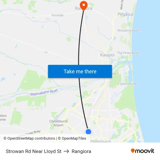 Strowan Rd Near Lloyd St to Rangiora map