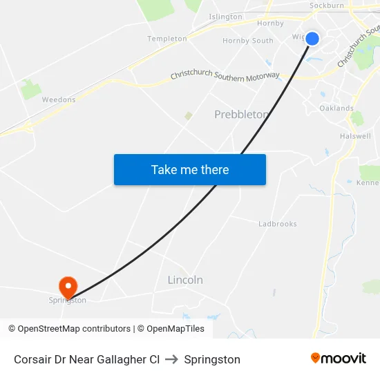 Corsair Dr Near Gallagher Cl to Springston map