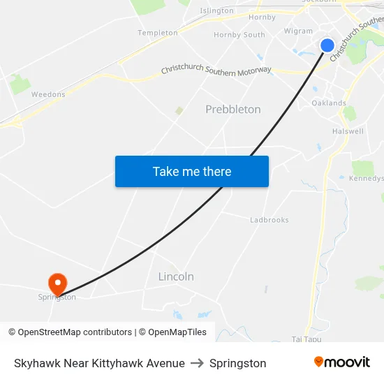 Skyhawk Near Kittyhawk Avenue to Springston map