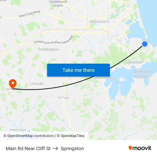 Main Rd Near Cliff St to Springston map