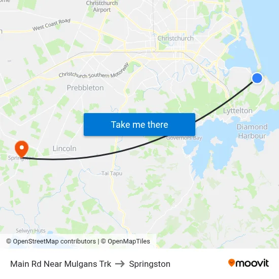Main Rd Near Mulgans Trk to Springston map