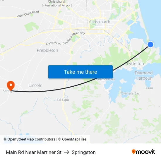 Main Rd Near Marriner St to Springston map
