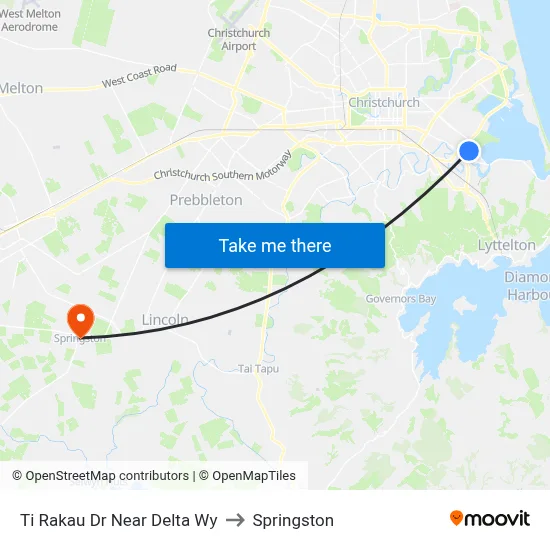 Ti Rakau Dr Near Delta Wy to Springston map