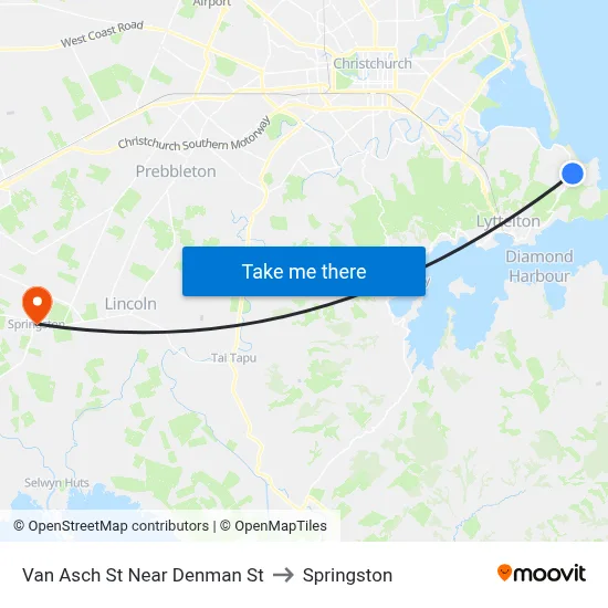 Van Asch St Near Denman St to Springston map