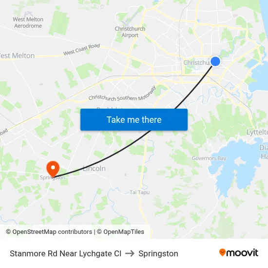 Stanmore Rd Near Lychgate Cl to Springston map