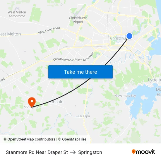 Stanmore Rd Near Draper St to Springston map