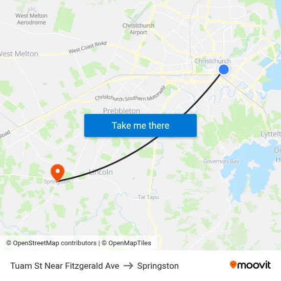 Tuam St Near Fitzgerald Ave to Springston map