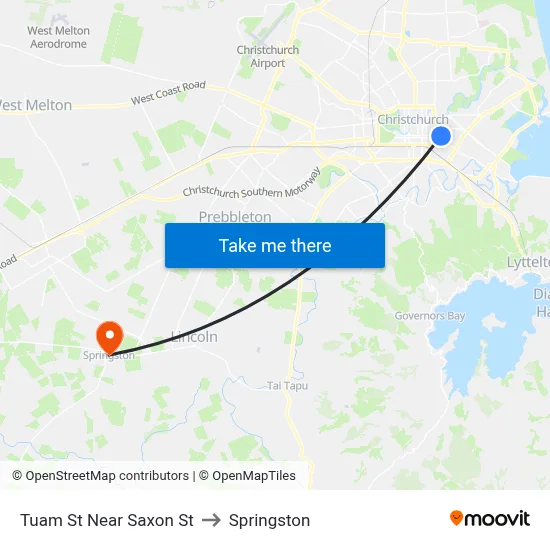 Tuam St Near Saxon St to Springston map