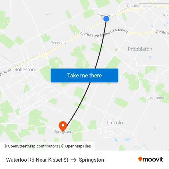 Waterloo Rd Near Kissel St to Springston map