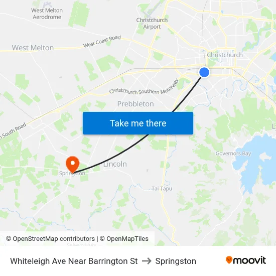 Whiteleigh Ave Near Barrington St to Springston map