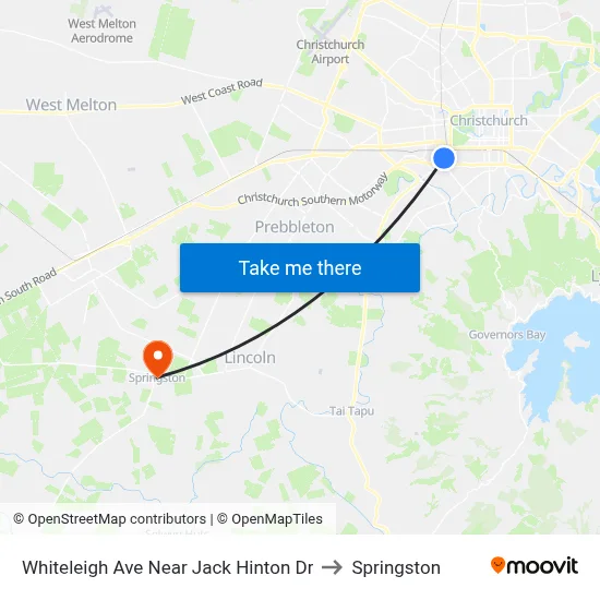 Whiteleigh Ave Near Jack Hinton Dr to Springston map