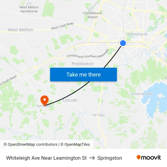 Whiteleigh Ave Near Leamington St to Springston map