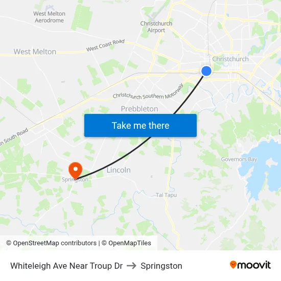 Whiteleigh Ave Near Troup Dr to Springston map