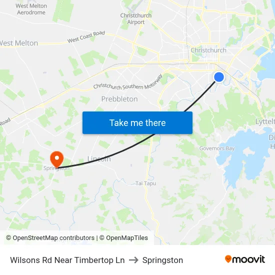 Wilsons Rd Near Timbertop Ln to Springston map