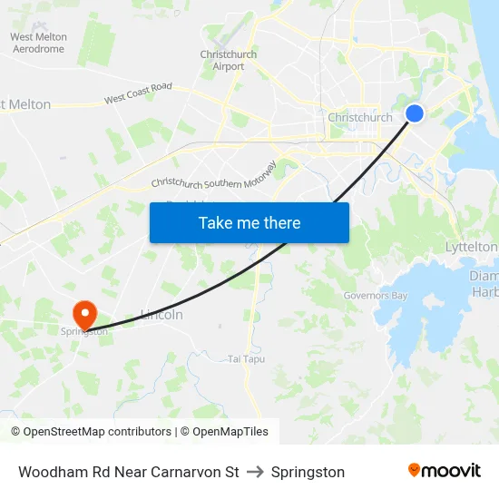 Woodham Rd Near Carnarvon St to Springston map