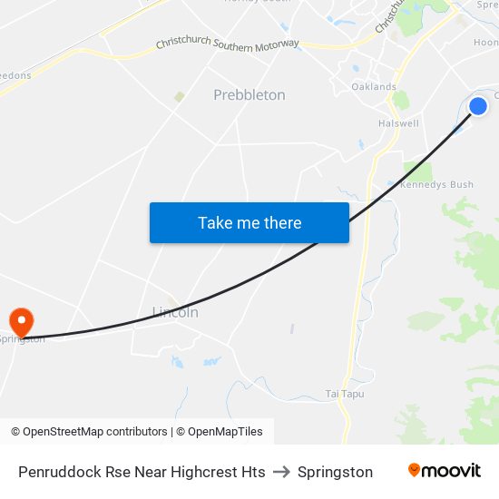 Penruddock Rse Near Highcrest Hts to Springston map