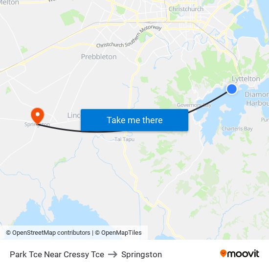 Park Tce Near Cressy Tce to Springston map