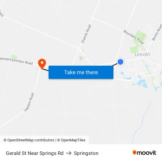 Gerald St Near Springs Rd to Springston map