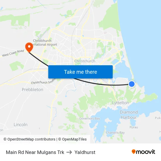 Main Rd Near Mulgans Trk to Yaldhurst map
