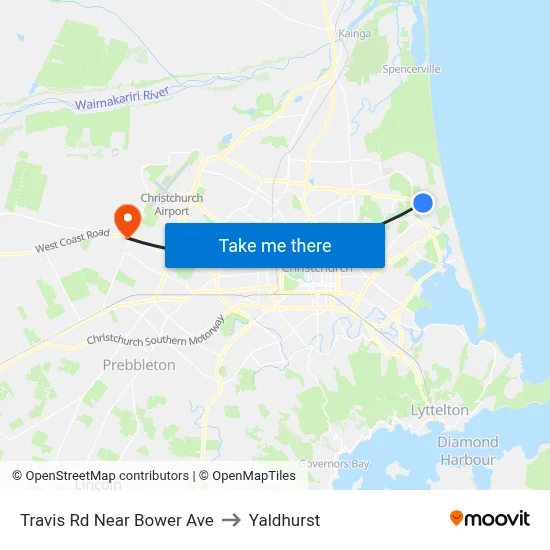 Travis Rd Near Bower Ave to Yaldhurst map