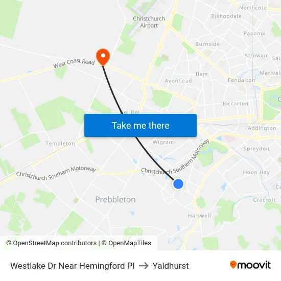 Westlake Dr Near Hemingford Pl to Yaldhurst map