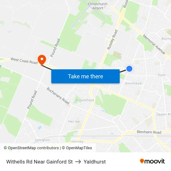 Withells Rd Near Gainford St to Yaldhurst map