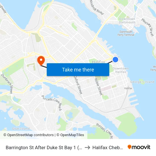 Barrington St After Duke St Bay 1 (6087) to Halifax Chebucto map