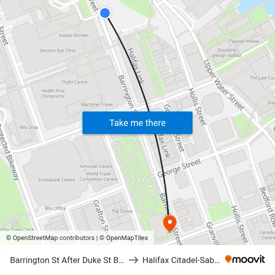 Barrington St After Duke St Bay 1 (6087) to Halifax Citadel-Sable Island map