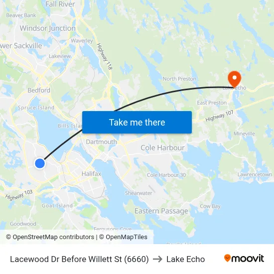 Lacewood Dr Before Willett St (6660) to Lake Echo map