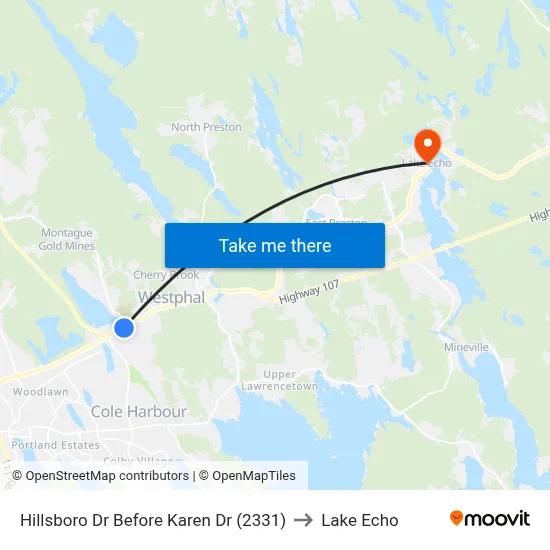 Hillsboro Dr Before Karen Dr (2331) to Lake Echo map