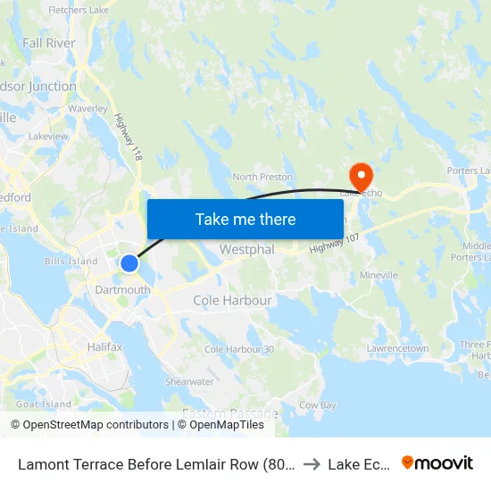 Lamont Terrace Before Lemlair Row (8054) to Lake Echo map