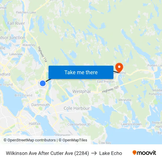Wilkinson Ave After Cutler Ave (2284) to Lake Echo map