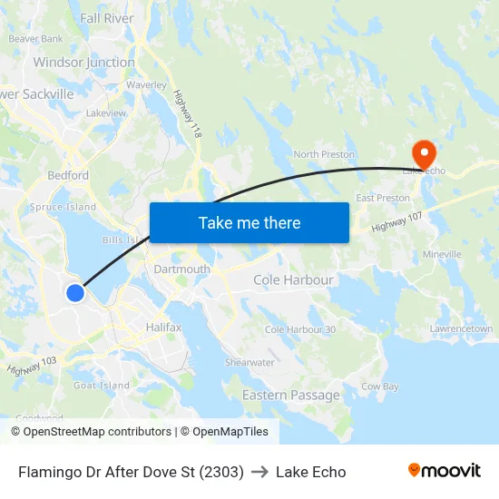 Flamingo Dr After Dove St (2303) to Lake Echo map