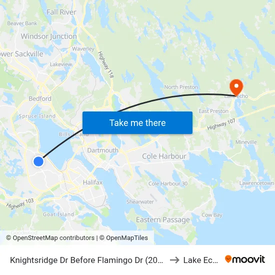 Knightsridge Dr Before Flamingo Dr (2006) to Lake Echo map
